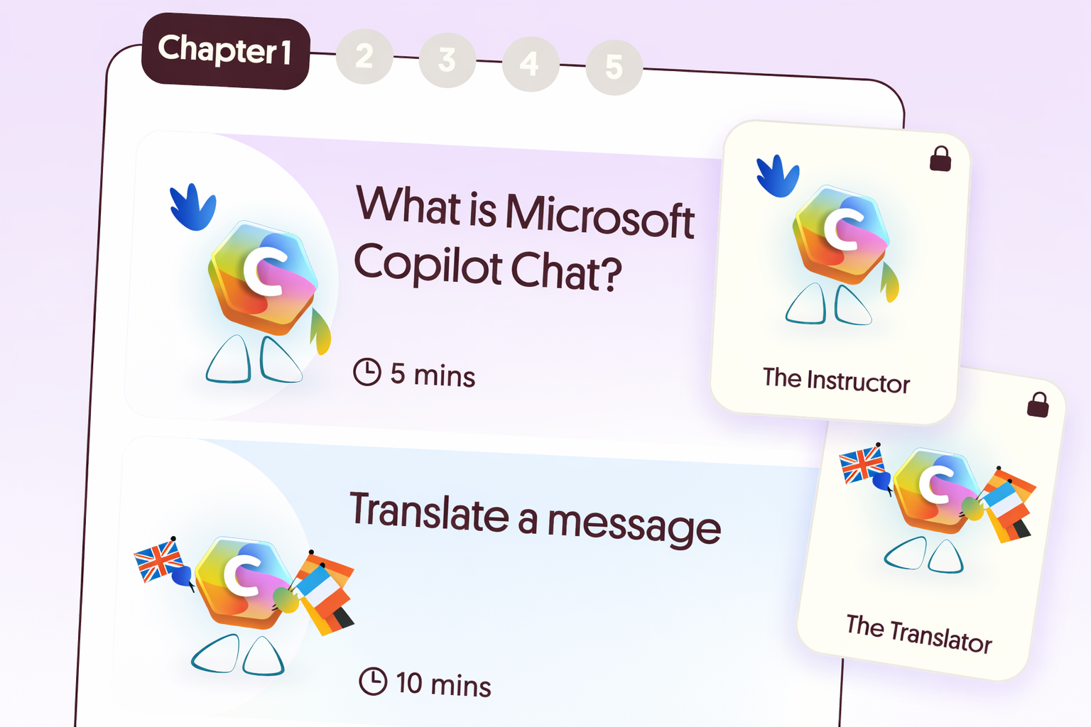 Lesson flow and Copilot crew visual
